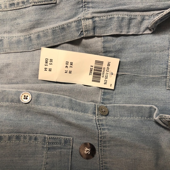 Abercrombie & Fitch Button-up Cinched Denim Shirt - Picture 5 of 5